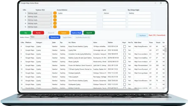 Data Toplama Programı | Google Maps ve Sosyal Medya Veri Toplama Programı 11 Data Toplama Programı